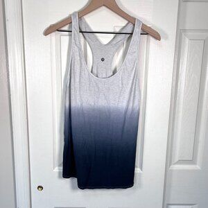 Lululemon Ombre Racerback Athletic Tank Heathered Grey/Dark Grey Size 8